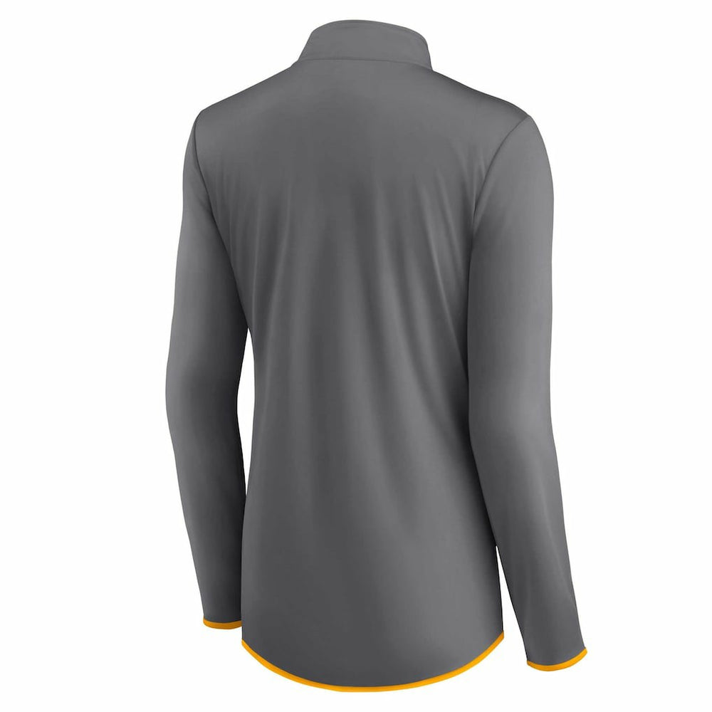 Los Angeles Rams Women's Adult Corner Long Sleeve 1/4 Zip Top - Gray Tops