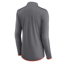 Cleveland Browns Women's Adult Corner Long Sleeve 1/4 Zip Top - Gray Tops