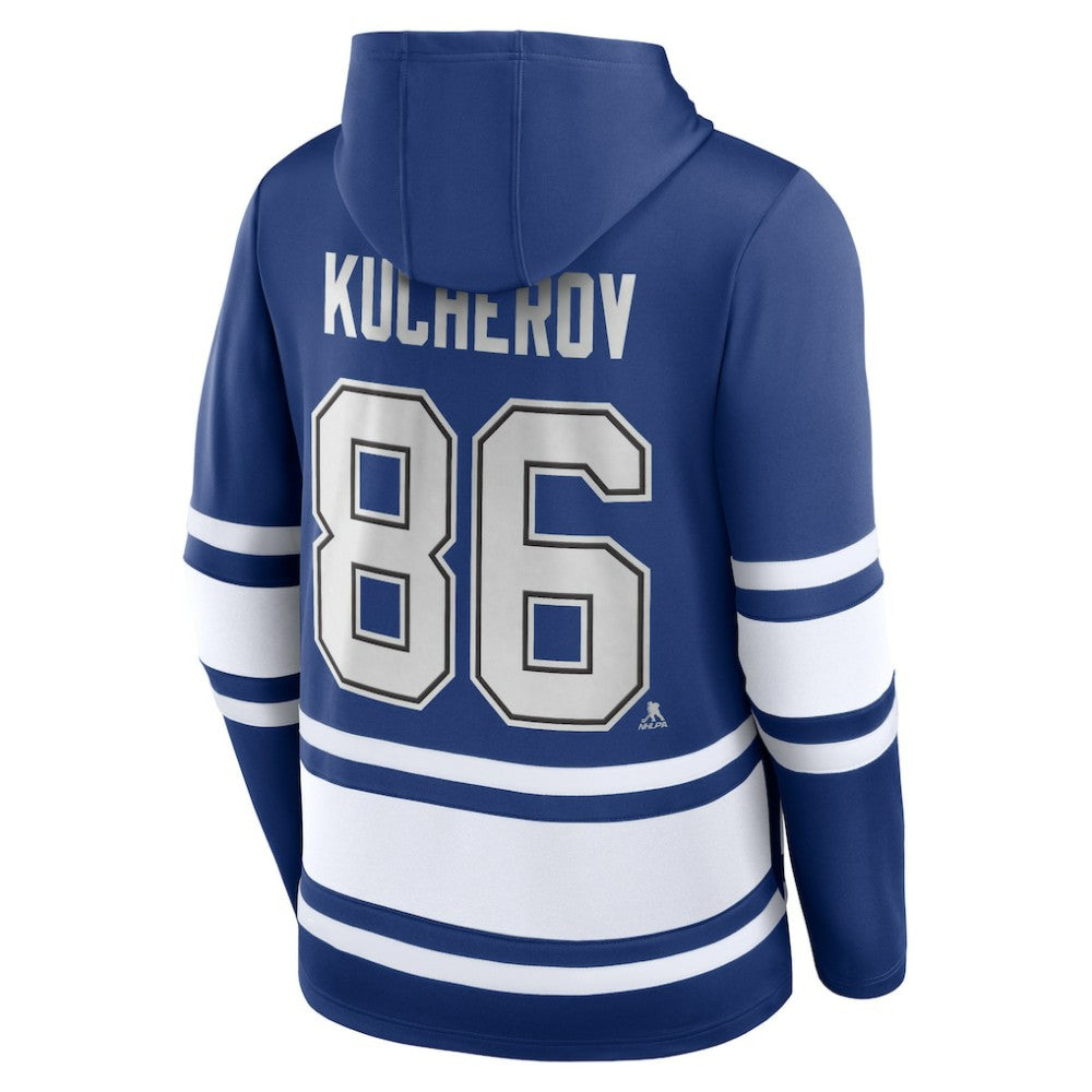 Nikita Kucherov Tampa Bay Lightning Fanatics Name & Number Lace-Up Pullover Hoodie - Blue | US 5234226