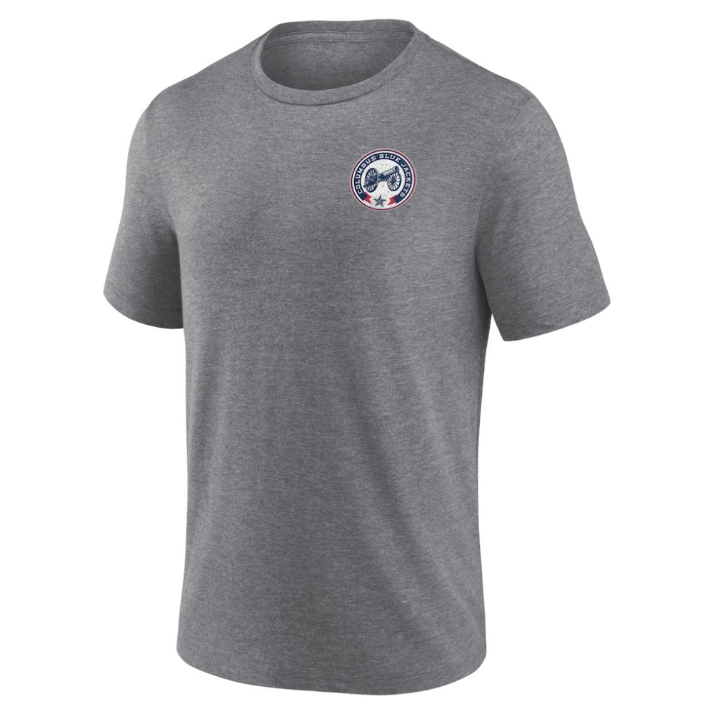 Columbus Blue Jackets Fanatics Winger Tri-Blend T-Shirt - Heather Gray | US 5236736