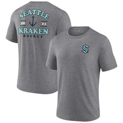 Seattle Kraken Fanatics Winger Tri-Blend T-Shirt - Heather Gray | US 5236741