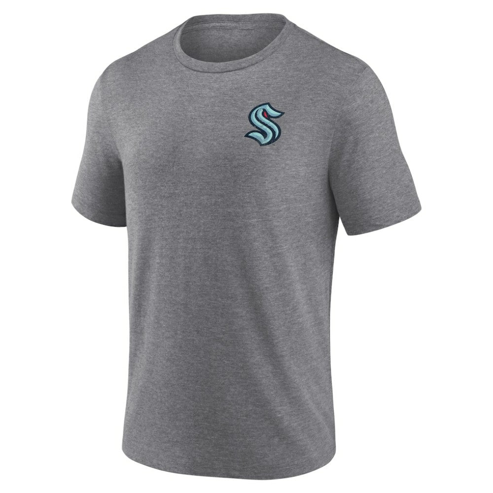 Seattle Kraken Fanatics Winger Tri-Blend T-Shirt - Heather Gray | US 5236741