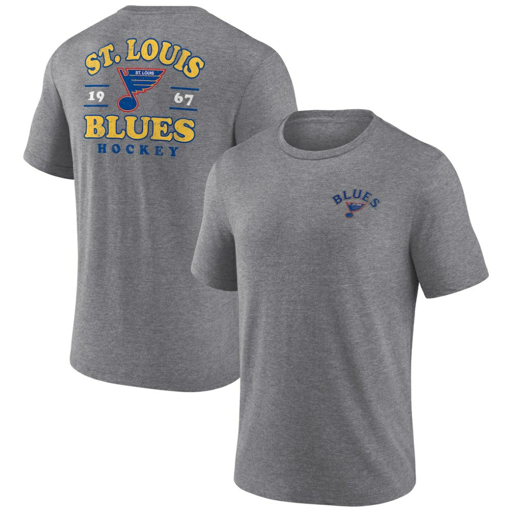 St. Louis Blues Fanatics Winger Tri-Blend T-Shirt - Heather Gray | US 5236767