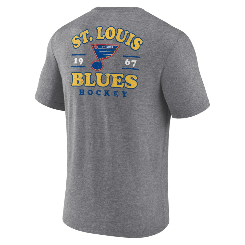St. Louis Blues Fanatics Winger Tri-Blend T-Shirt - Heather Gray | US 5236767