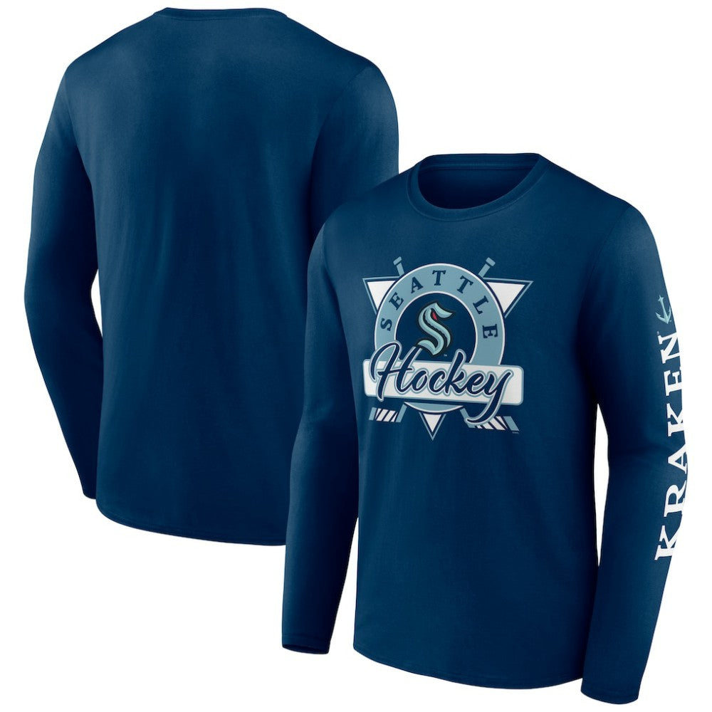 Seattle Kraken Fanatics Rinkside Long Sleeve T-Shirt - Deep Sea Blue | US 5236842