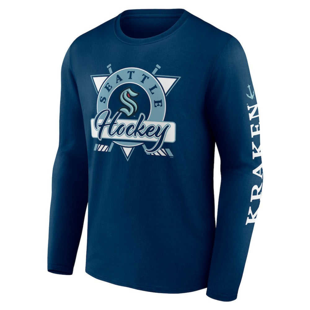 Seattle Kraken Fanatics Rinkside Long Sleeve T-Shirt - Deep Sea Blue | US 5236842