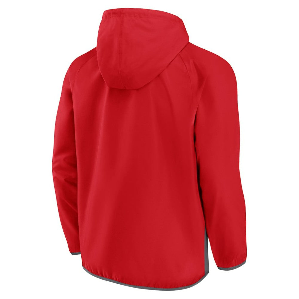 Washington Capitals Fanatics Flagrant Foul Anorak Raglan Half-Zip Hoodie Jacket - Red | US 5236904