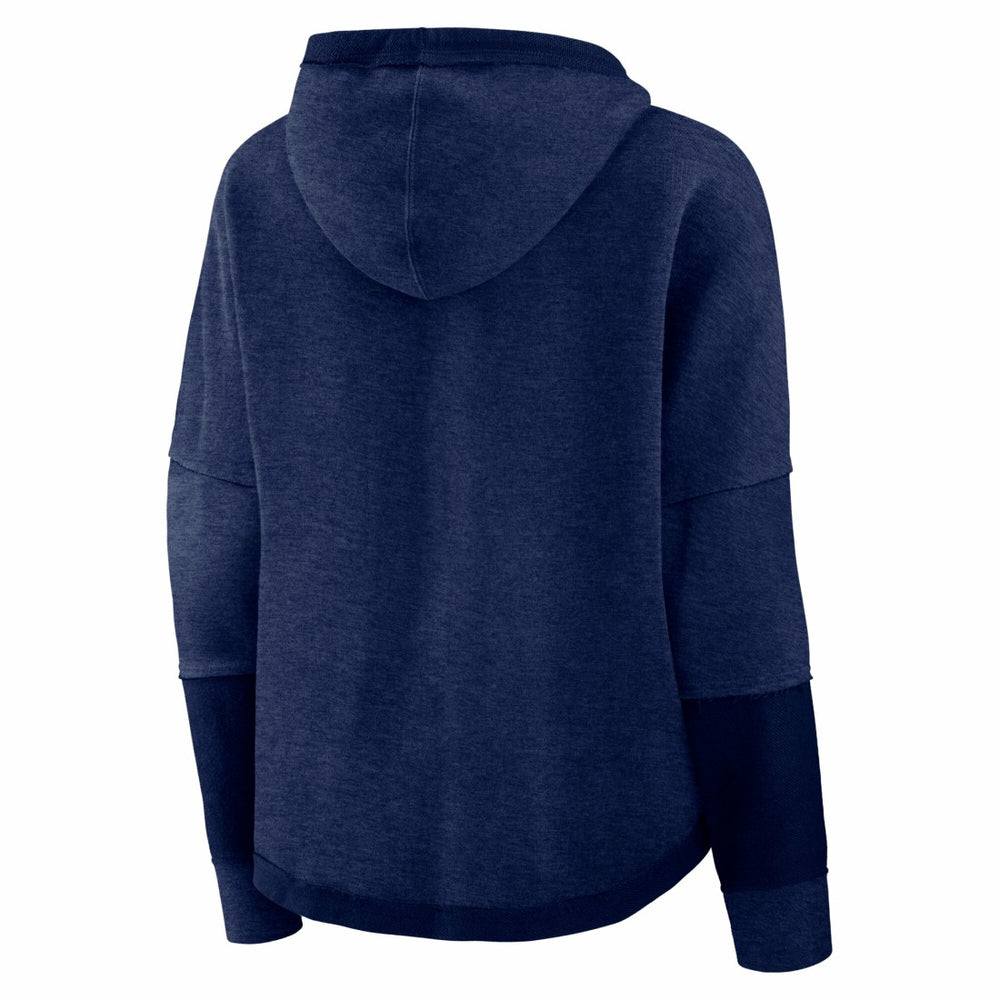 Tennessee Titans Women's Lightewight Modest Crop Lounge Helmet Arch Pullover Hoodie - Navy Hoodies