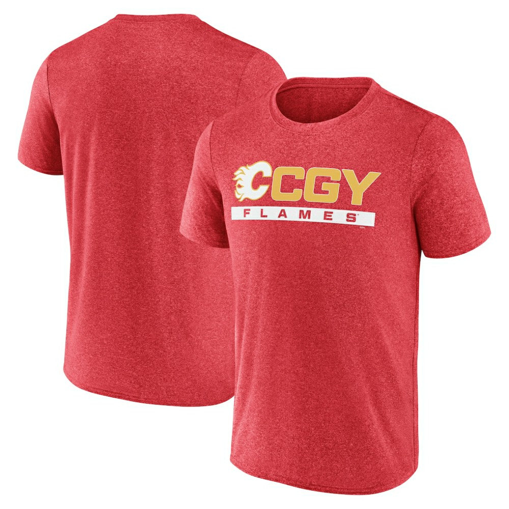 Calgary Flames Fanatics Playmaker T-Shirt - Heather Red | US 5237105