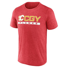 Calgary Flames Fanatics Playmaker T-Shirt - Heather Red | US 5237105
