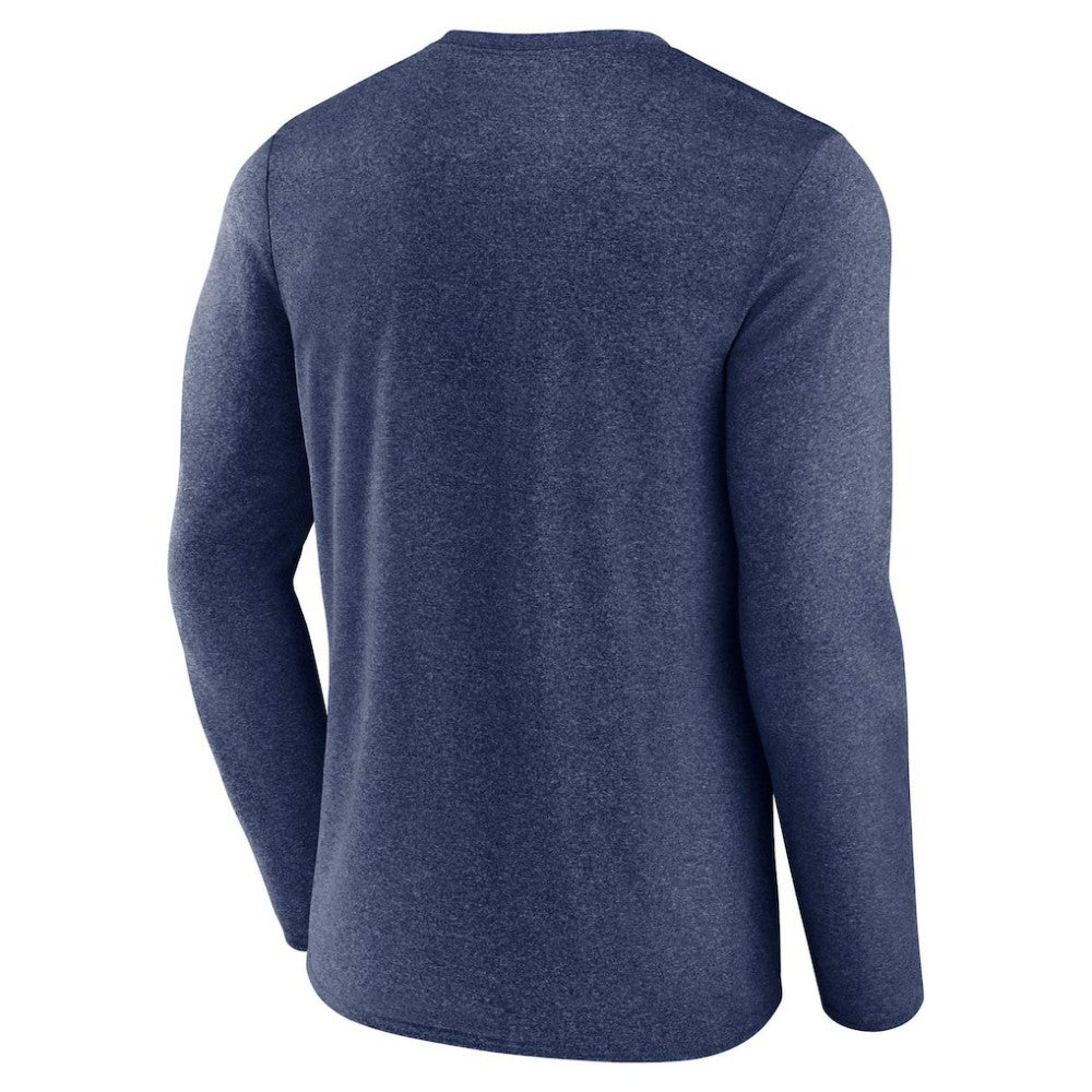 Seattle Kraken Fanatics Long Sleeve T-Shirt - Heather Deep Sea Blue | US 5237154