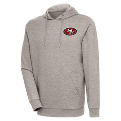 San Francisco 49ers Antigua Action Lightweight Pullover Hoodie - Oatmeal Hoodies