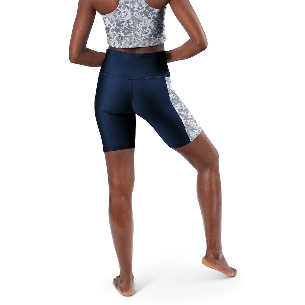 Dallas Cowboys Certo Women's High Waist Logo Two-Pocket Biker Shorts - Navy Shorts