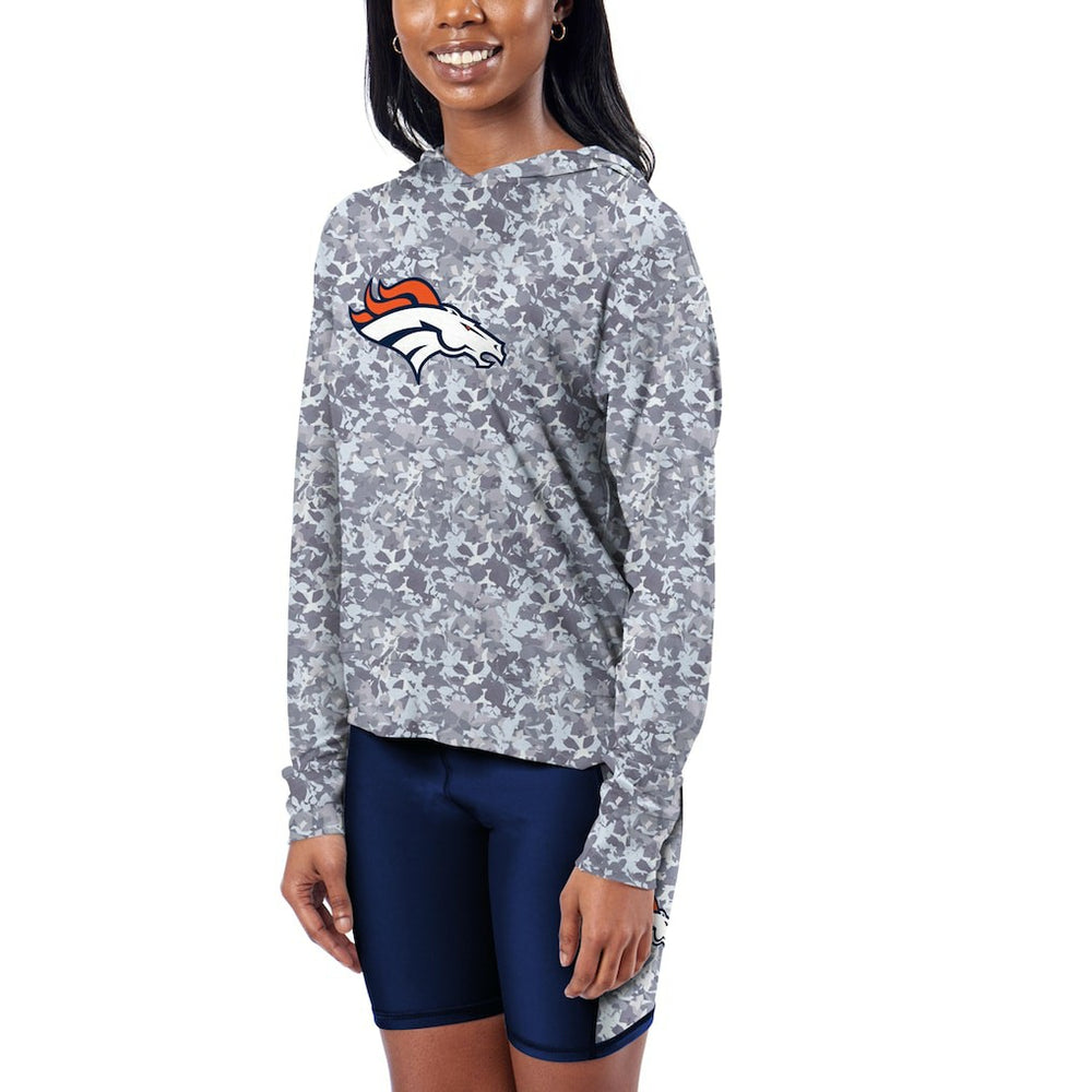 Denver Broncos Certo Women's Session Pullover Hoodie - Navy Hoodies