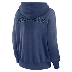 Seattle Kraken Fanatics Women's Breakout Lace-Up Pullover Hoodie - Navy | US 5241734