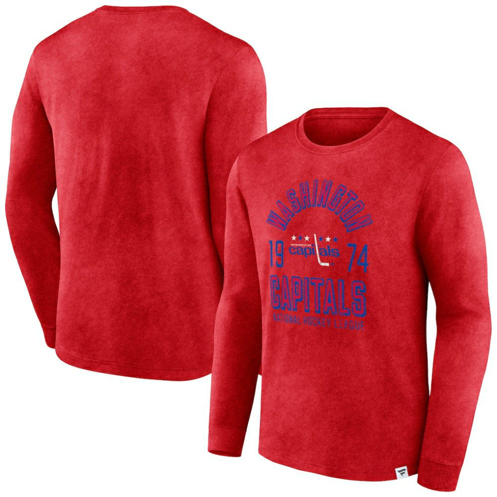 Washington Capitals Fanatics Keep The Zone Long Sleeve T-Shirt - Heather Red | US 5242362