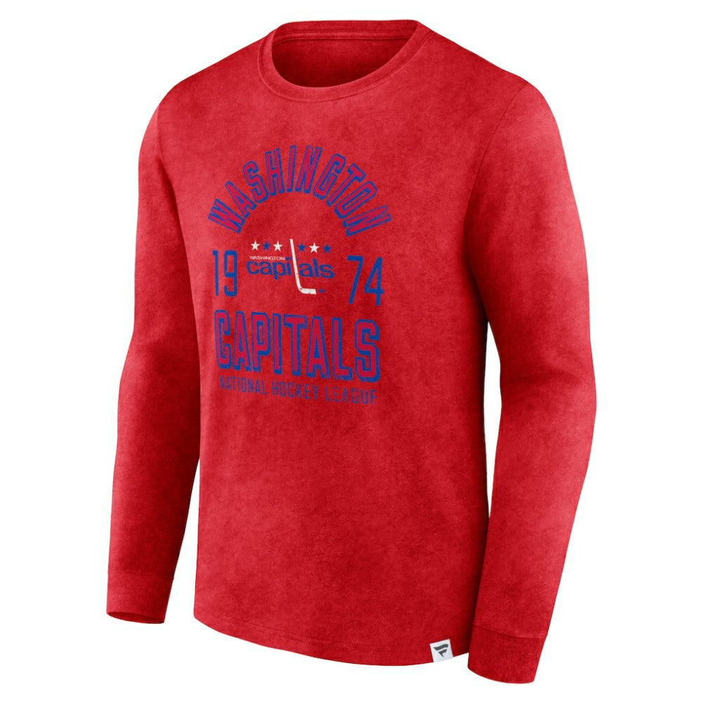 Washington Capitals Fanatics Keep The Zone Long Sleeve T-Shirt - Heather Red | US 5242362