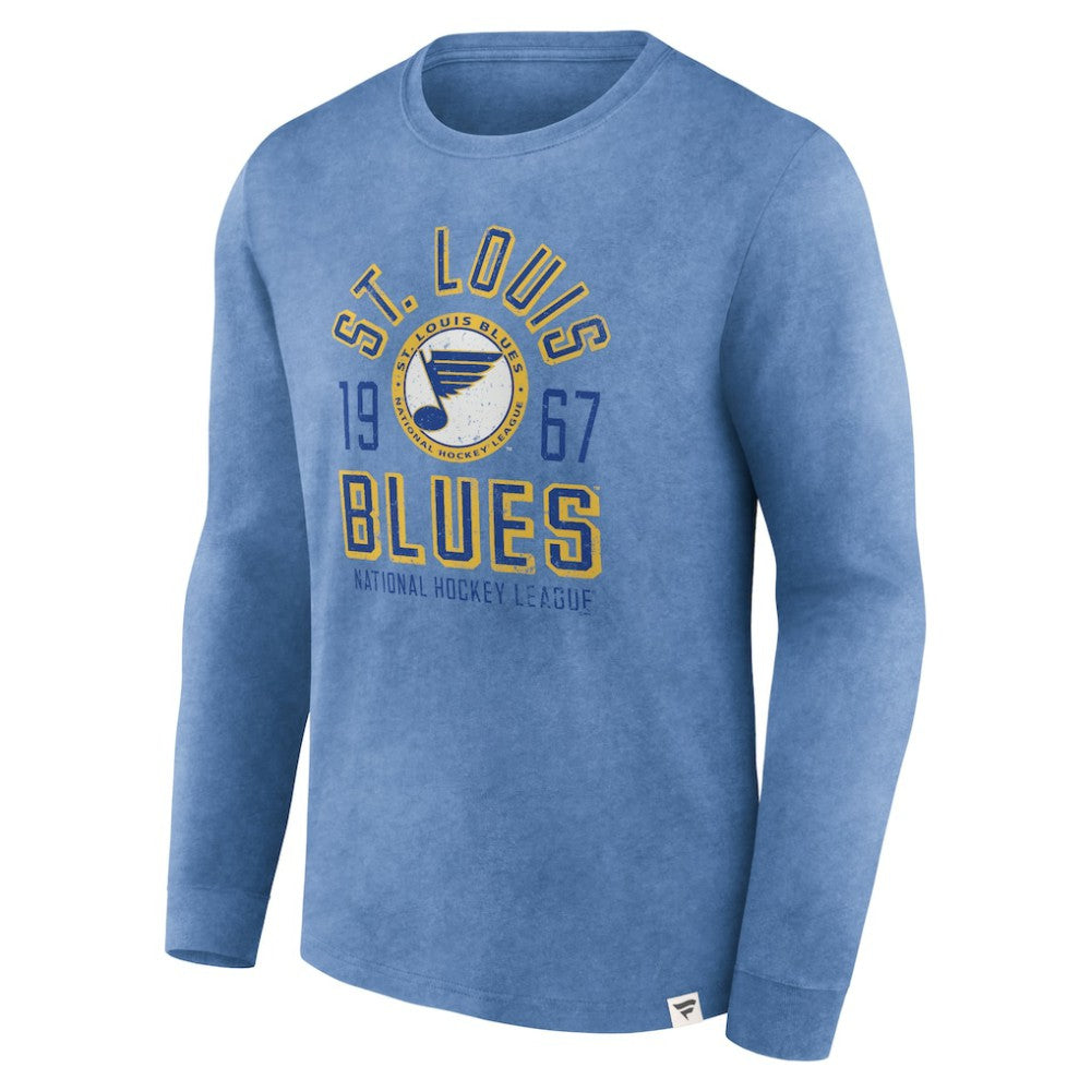 St. Louis Blues Fanatics Keep The Zone Long Sleeve T-Shirt - Heather Blue | US 5242376