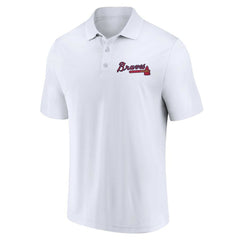 Atlanta Braves Fanatics Two-Pack Logo Lockup Polo Set - Navy/White