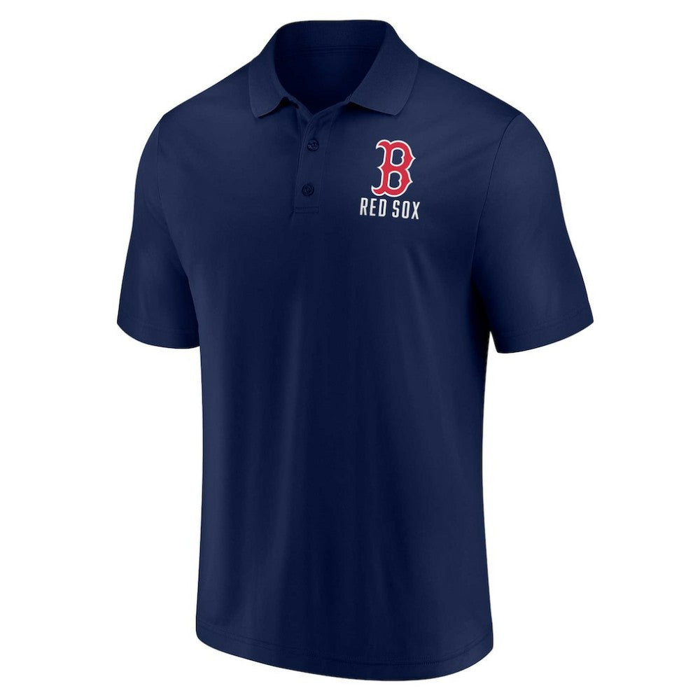 Boston Red Sox Fanatics Two-Pack Logo Lockup Polo Set - Navy/White