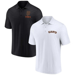 San Francisco Giants Fanatics Two-Pack Logo Lockup Polo Set - Black/White