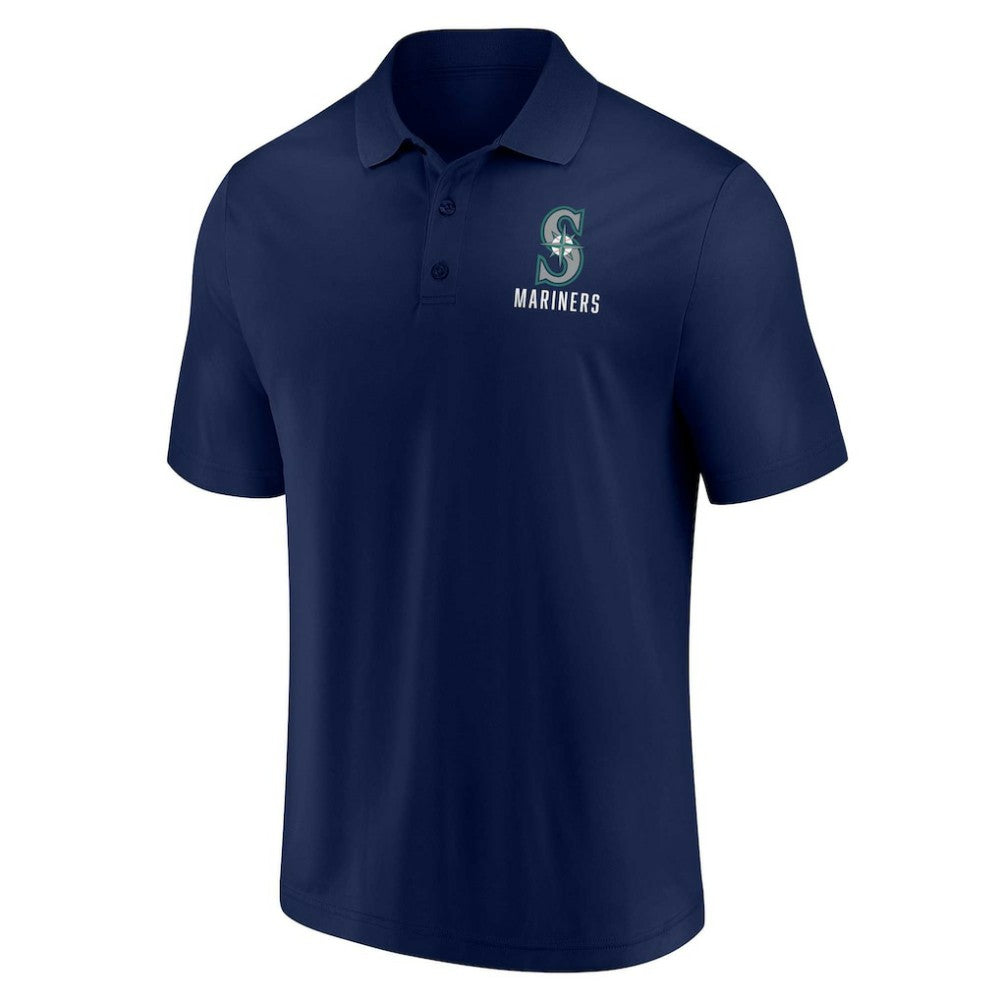 Seattle Mariners Fanatics Two-Pack Logo Lockup Polo Set - Navy/White