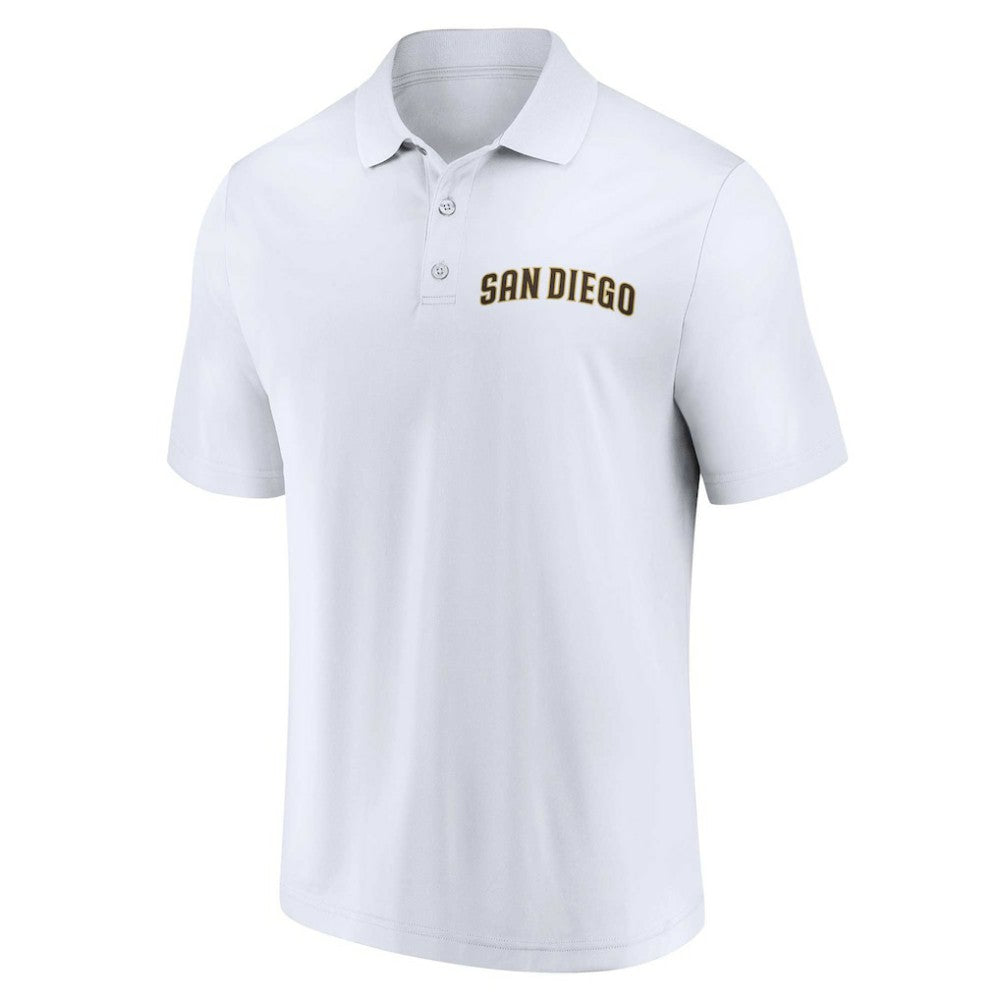 San Diego Padres Fanatics Two-Pack Logo Lockup Polo Set - Brown/White