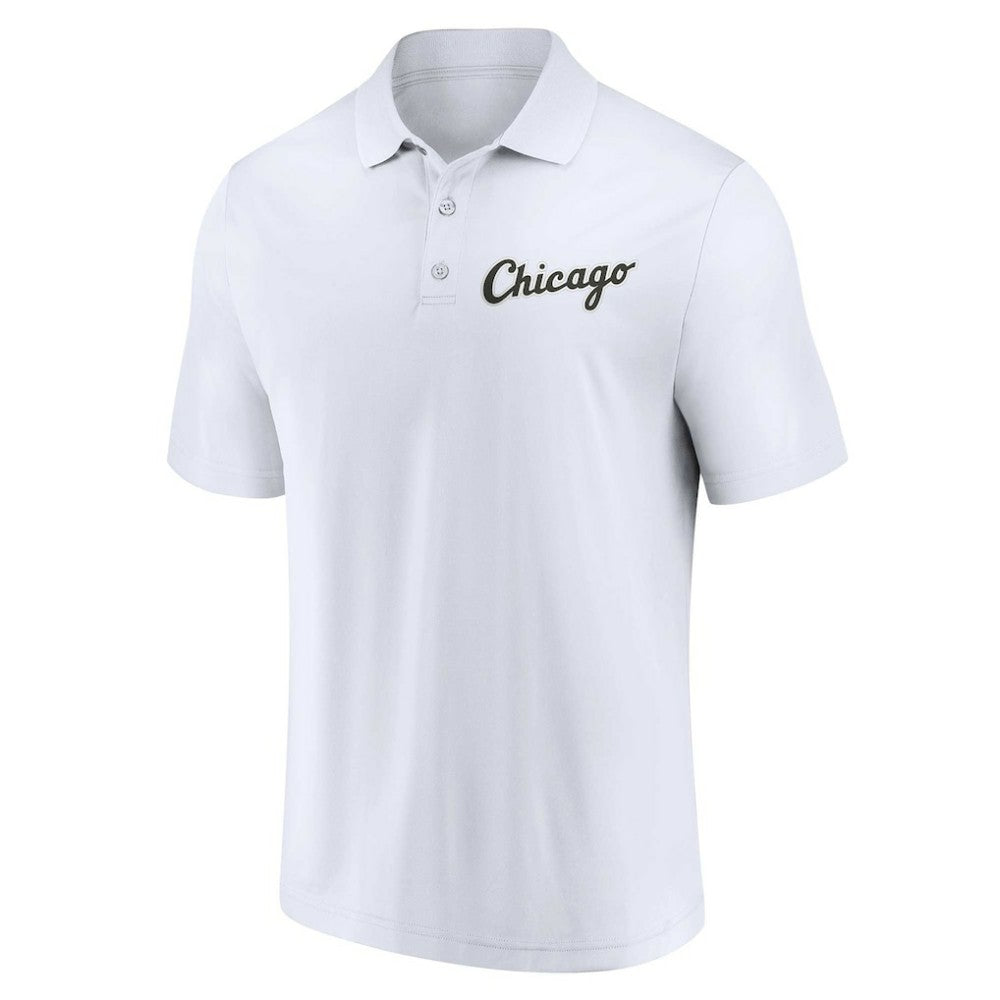 Chicago White Sox Fanatics Two-Pack Logo Lockup Polo Set - Black/White