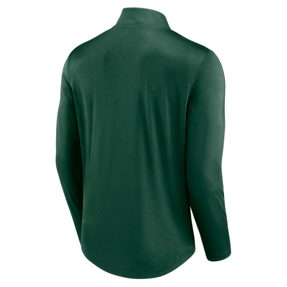 Athletics Fanatics Quarterback Quarter-Zip Top - Green Tops