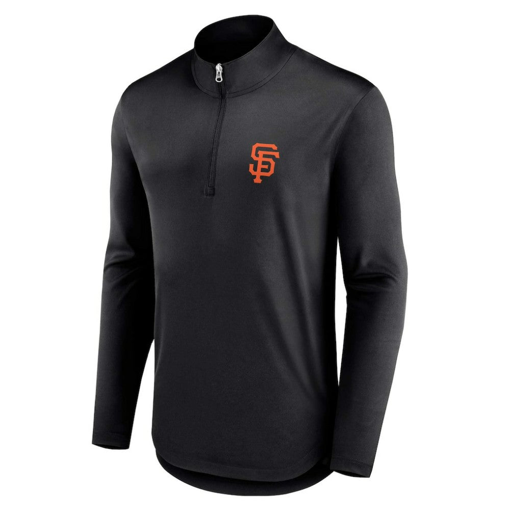 San Francisco Giants Fanatics Quarterback Quarter-Zip Top - Black Tops