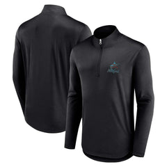 Miami Marlins Fanatics Quarterback Quarter-Zip Top - Black Tops