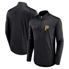 Pittsburgh Pirates Fanatics Quarterback Quarter-Zip Top - Black Tops