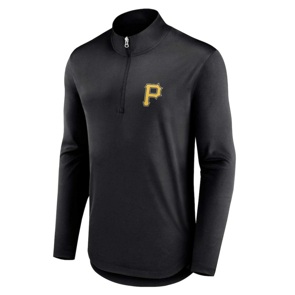Pittsburgh Pirates Fanatics Quarterback Quarter-Zip Top - Black Tops