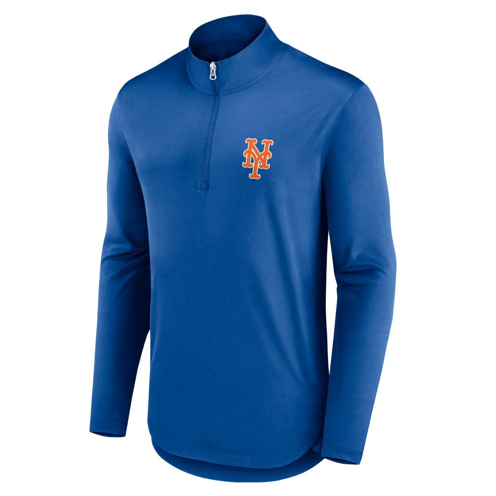 New York Mets Fanatics Quarterback Quarter-Zip Top - Royal Tops
