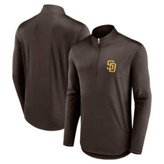 San Diego Padres Fanatics Quarterback Quarter-Zip Top - Brown Tops