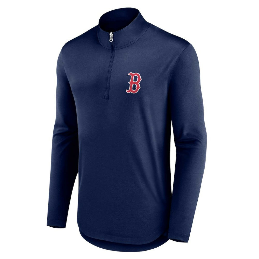 Boston Red Sox Fanatics Quarterback Quarter-Zip Top - Navy Tops