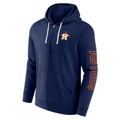 Houston Astros Fanatics Offensive Line Up Lightweight Full-Zip Hoodie - Navy Hoodies