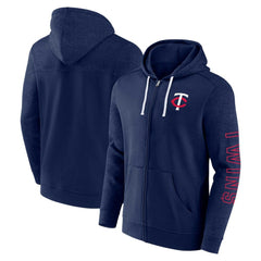 Minnesota Twins Fanatics Offensive Line Up Lightweight Full-Zip Hoodie - Navy Hoodies