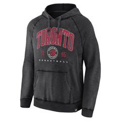 Toronto Raptors Foul Trouble Snow Wash Raglan Pullover Hoodie Heather Charcoal - Fanatics