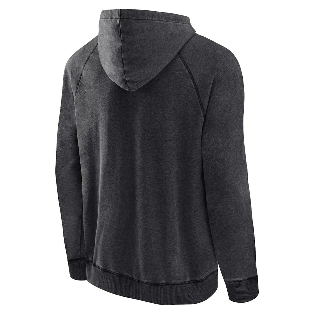 Brooklyn Nets Foul Trouble Snow Wash Raglan Pullover Hoodie Heather Charcoal - Fanatics