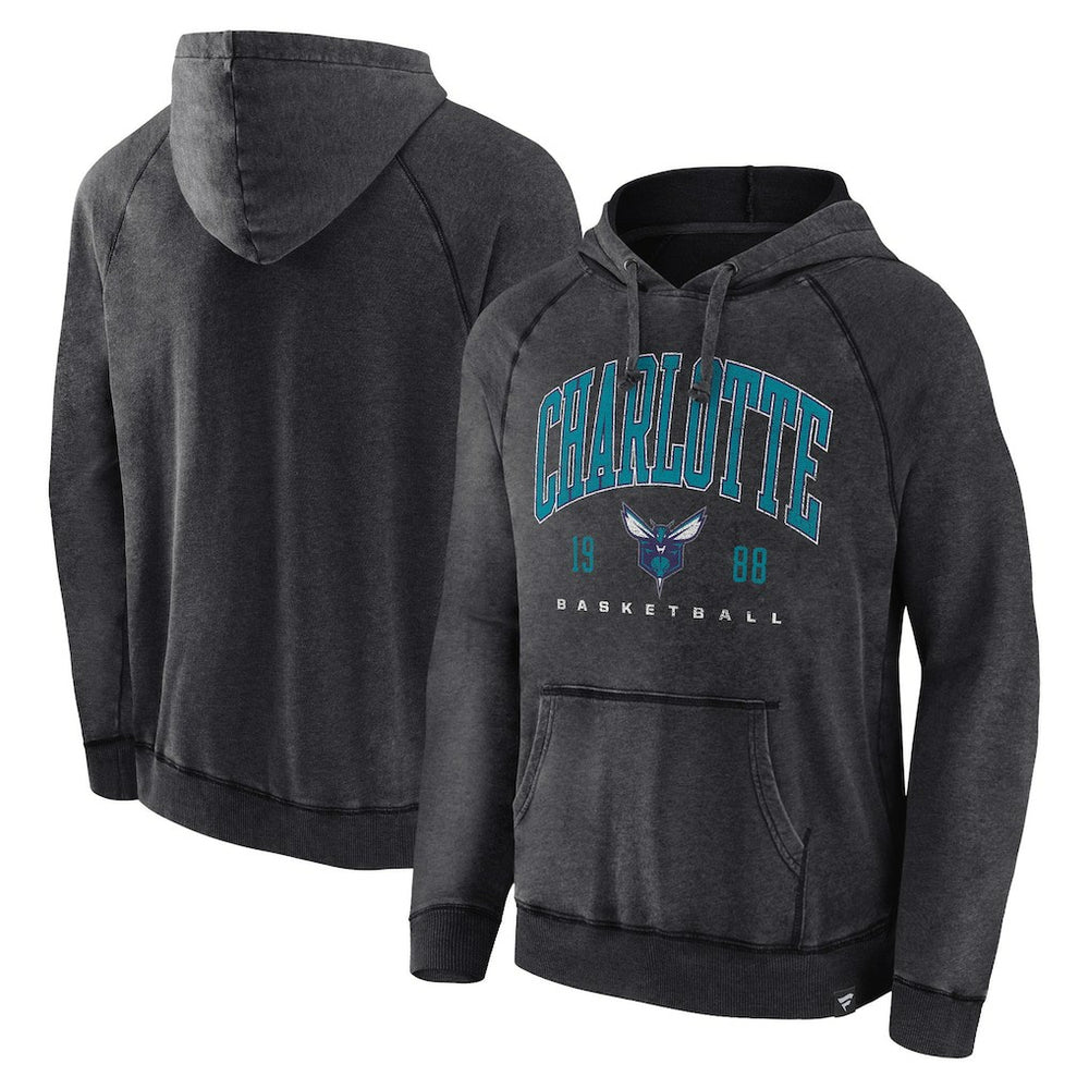 Charlotte Hornets Foul Trouble Snow Wash Raglan Pullover Hoodie Heather Charcoal - Fanatics outlet