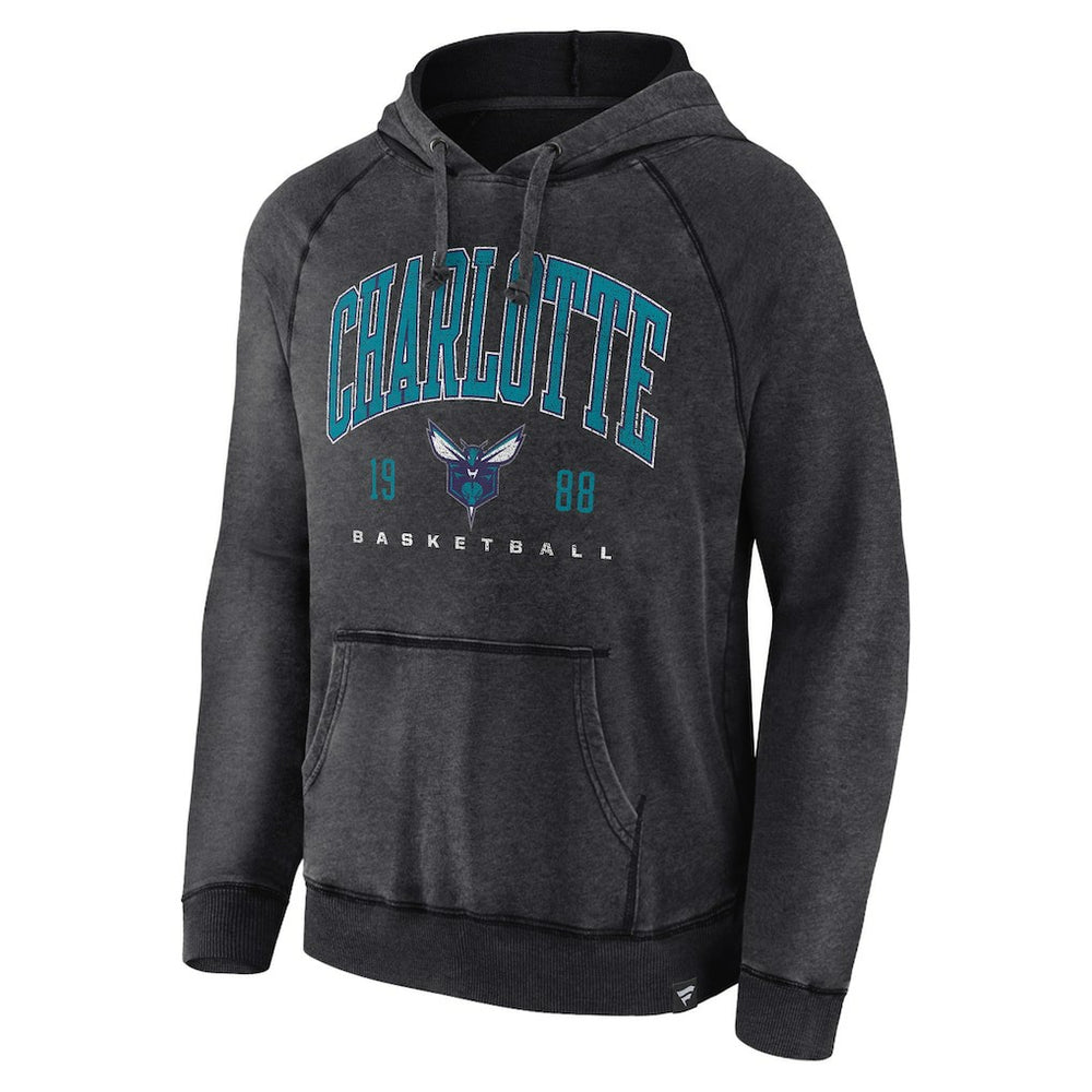 Charlotte Hornets Foul Trouble Snow Wash Raglan Pullover Hoodie Heather Charcoal - Fanatics outlet