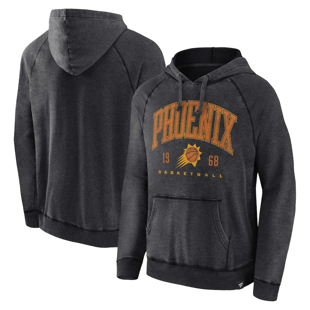 Phoenix Suns Foul Trouble Snow Wash Raglan Pullover Hoodie Heather Charcoal - Fanatics