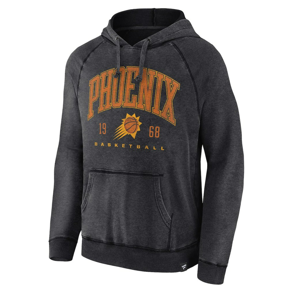 Phoenix Suns Foul Trouble Snow Wash Raglan Pullover Hoodie Heather Charcoal - Fanatics