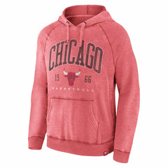 Chicago Bulls Foul Trouble Snow Wash Raglan Pullover Hoodie Heather Red - Fanatics