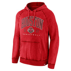 Houston Rockets Foul Trouble Snow Wash Raglan Pullover Hoodie Heather Red - Fanatics