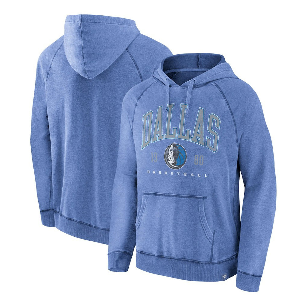 Dallas Mavericks Foul Trouble Snow Wash Raglan Pullover Hoodie Heather Blue - Fanatics outlet