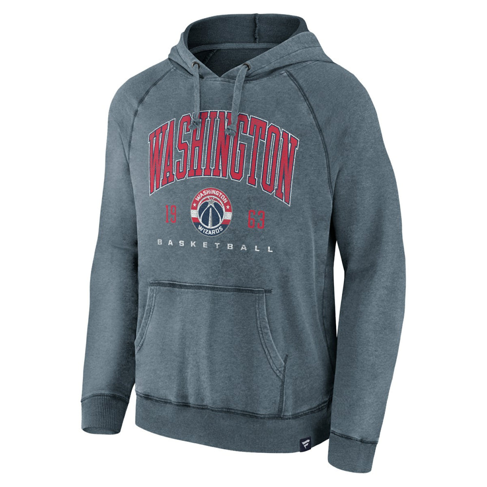 Washington Wizards Foul Trouble Snow Wash Raglan Pullover Hoodie Heather Navy - Fanatics