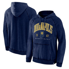 Indiana Pacers Foul Trouble Snow Wash Raglan Pullover Hoodie Heather Navy - Fanatics