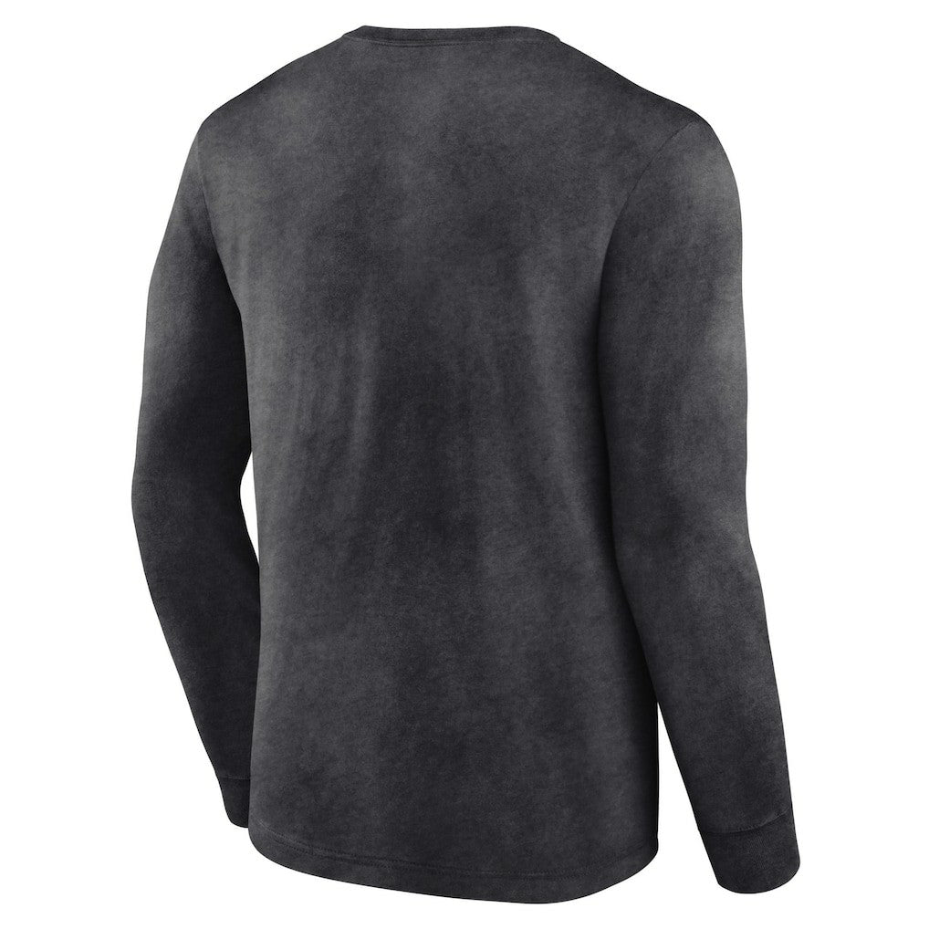 Charlotte Hornets Front Court Press Snow Wash Long Sleeve T-Shirt Heather Charcoal - Fanatics
